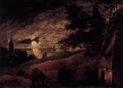 Adriaen Brouwer Dune Landscape by Moonlight oil painting reproduction